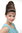 Lady Quality Wig turban style towering beehive 50s 60s brown blond strands streaked hairbun fringe