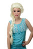 Lady Quality Wig Cosplay backcombed long braided ponytail white blond Snow Queen Ice Princess