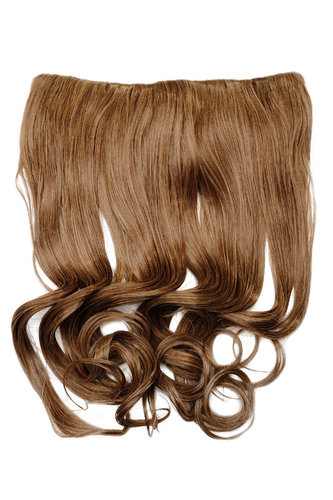 Hairpiece Halfwig (half wig) 5 Clip-In Extension heat resistant long curled curls light brown