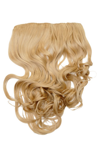 Hairpiece Halfwig (half wig) 5 Clip-In Extension heat resistant long curled curls medium blond
