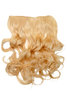 Hairpiece Halfwig (half wig) 5 Clip-In Extension heat resistant long curled curls platinum blond