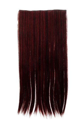 Halfwig 5 Micro Clip-In Extension long straight two extreme bright colours mix black fiery red 23"
