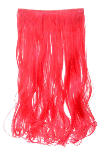 Halfwig 5 Micro Clip-In Extension long curled two extreme bright colours mix fiery red & blue 20"