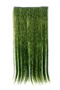 Haarteil Extension breit 5 Clips glatt Tiefschwarz-Neongrün-Mix YZF-3179-1/TF2106