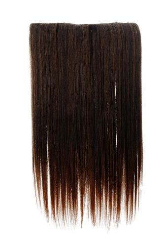 Halfwig 5 Micro Clip-In Extension long straight chestnut brown mix 23"