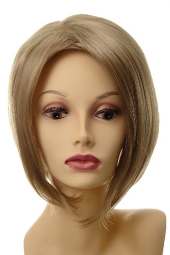 L056-24 Clip-In Hairpiece Toupée Top Hair replacement long parting light ash blond 3 Clips
