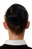 Hairbun Hairpiece bun hair knot braided elaborate braided plaited rim traditional custom black