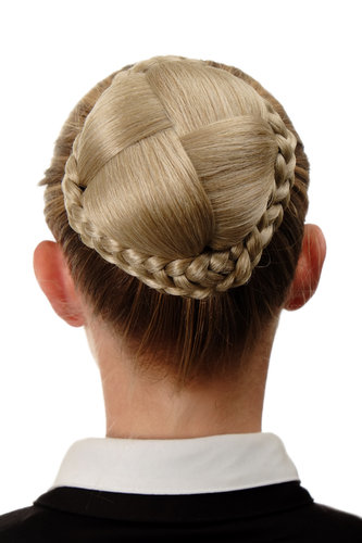 Hairbun Hairpiece bun hair knot braided elaborate braided plaited rim custom medium blond