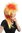 Wig Ladies Men Halloween Carnival 80s Glam Punk Wave Pop mullet with spiky hair yellow red