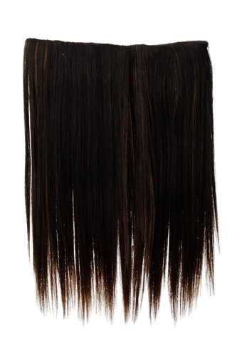 Haarteil Haarverlängerung 5 Clip glatt Schwarz-Braun-Blond-Mix L30173
