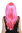 XR-003-PC5 Lady Party Wig Halloween long straight bangs streaked with silver tinsel strands pink