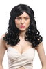 Lady Party Wig Halloween Gothic long baroque colonial romantic corkscrew curls coils bangs black