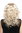 Lady Party Wig Halloween Fancy Dress long very voluminous curly curls middle-parting bright blond