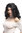 Lady Party Wig Halloween Fancy Dress long very voluminous curly curls middle-parting black 20"