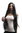 Lady Man Party Wig Fancy Dress extremely long straight black grey streaked Vampire Witch Metalhead
