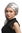 Lady Party Wig Fancy Dress silvery grey middle parting long braided ponytail fairy godmother witch