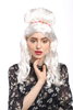 Lady Party Wig Halloween Fancy Dress baroque renaissance beehive white princess queen hairband