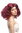 70164-P67 Lady Party Wig Halloween Romantic Diva dark red voluminous curls wavy