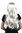 Lady Party Wig Fancy Dress silvery white long straight hair Snow Queen Ice Princess middle parting