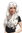 Lady Party Wig Fancy Dress silvery white long straight hair Snow Queen Ice Princess middle parting