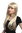91091-ZA83 Lady Party Wig Halloween Fancy Dress very long bright blond straight fringe 23"