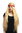 Lady Party Wig Fancy Dress insanely long blond hair kinked kinks middle-parting headband Hippy 70s