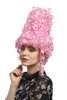 Lady Party Wig Halloween historic Cosplay Baroque Renaissance Victorian towering light pink beehive