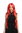 Lady Party Wig Halloween Fancy Dress extremely long fiery witchy red straight parting Witch 33"