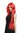 Lady Party Wig Halloween Fancy Dress extremely long fiery witchy red straight parting Witch 33"