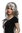 Lady Party Wig Fancy Dress grey very long straight teased backcombed Grandmother Witch Old Hippie
