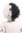 Lady Party Wig Evil Diva Bride of Frankenstein curly unruly mass of hair half black half white