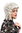 Lady Party Wig Fancy Dress Baroque Renaissance Colonial Era curls coils strands Queen Aristocrat