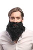 9537B-P103 Beard Halloween Fancy Dress long black thick dense Hipster Bandit Prophet Taliban Moses