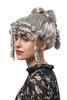 90713-ZA68A Lady Party Wig Halloween historic cosplay Victorian Baroque grey curling strands