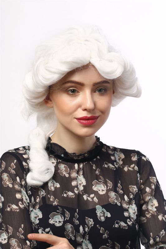 WIG ME UP Barock Perücke | Lange Locken Weiß | Renaissance König Kostüm