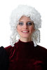 Lady Man Party Wig Fancy Dress Baroque Lord Renaissance white curls coils Noble French King Queen