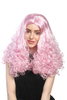 Lady Party Wig Halloween light pink curly middle parting fairy tale princess fairy Good Witch
