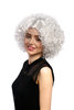 Lady Party Wig Halloween funkadelic white Afro style 60s 70s curls with straightened middle parting