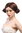 Lady Party Wig Fancy Dress traditional East Europe hairdo 2 hairbuns on side brown