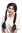 Lady Party Wig Fancy Dress black long braided braids Indian Native American Maiden middle parting