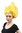 Lady Gents Man Party Wig Halloween Fancy Dress Fire Demon Devil Flower Fairy yellow teased high