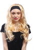 86380-ZA02 Lady Party Wig Halloween long golden blond straight with black headband 23"