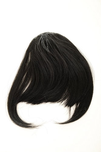 Hair Piece Clip-in Bangs Fringe long framing strands for perfect natural fit styleable off black