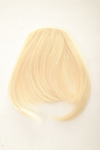 Hair Piece Clip-in Bangs Fringe long framing heat resistant fiber styleable platinum blond