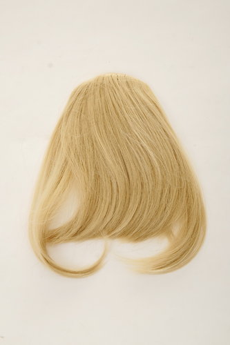 Hair Piece Clip-in Bangs Fringe long framing heat resistant fiber styleable gold blond