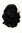 Halbperücke geflochtener Haarreif schwarz lockig 90604-1