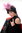 PT0028 Lady Man Party Wig Halloween Carnival 80s Pop Singer Pnk New Wave Mohawk klong black pink