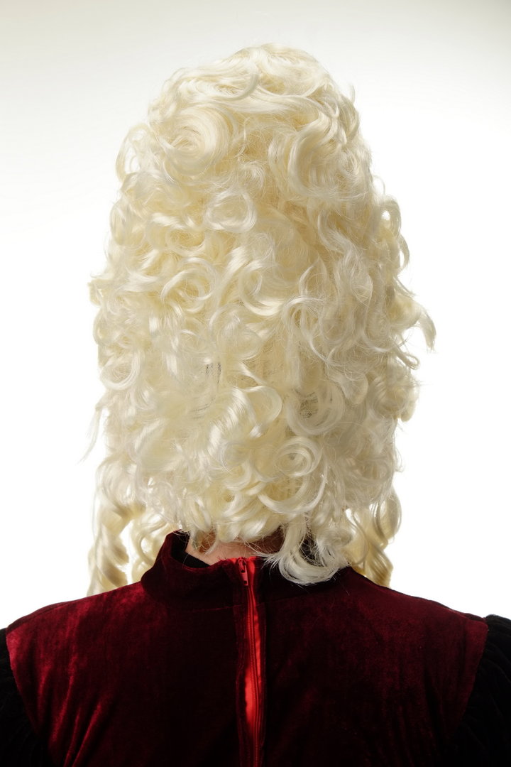 Ladies Wig Carnival Baroque Marie Antoinette Platinum Blond Beehive 