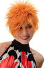 BLUE144-T2735 Lady Quality Wig short naughy spiky 80s style teased Wave Punk orange
