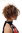 BLUE144-2T30 Lady Quality Wig short naughy spiky 80s style teased Wave Punk chestnut brown.